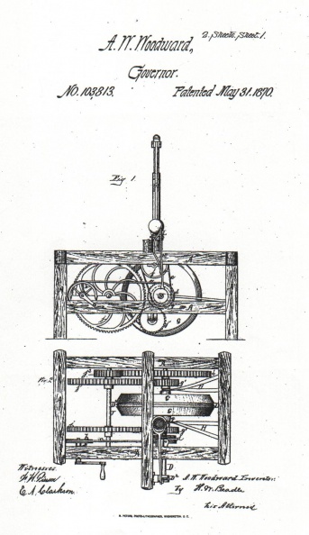 A_W_ WOODWARD_ GOVERNOR  Patent No_103_813_ dated May 31_ 1870_  Sheet 1.jpg